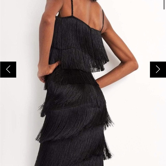 NEW Jovani Cocktail Dress in Black Fringe size 2 - Picture 2 of 9